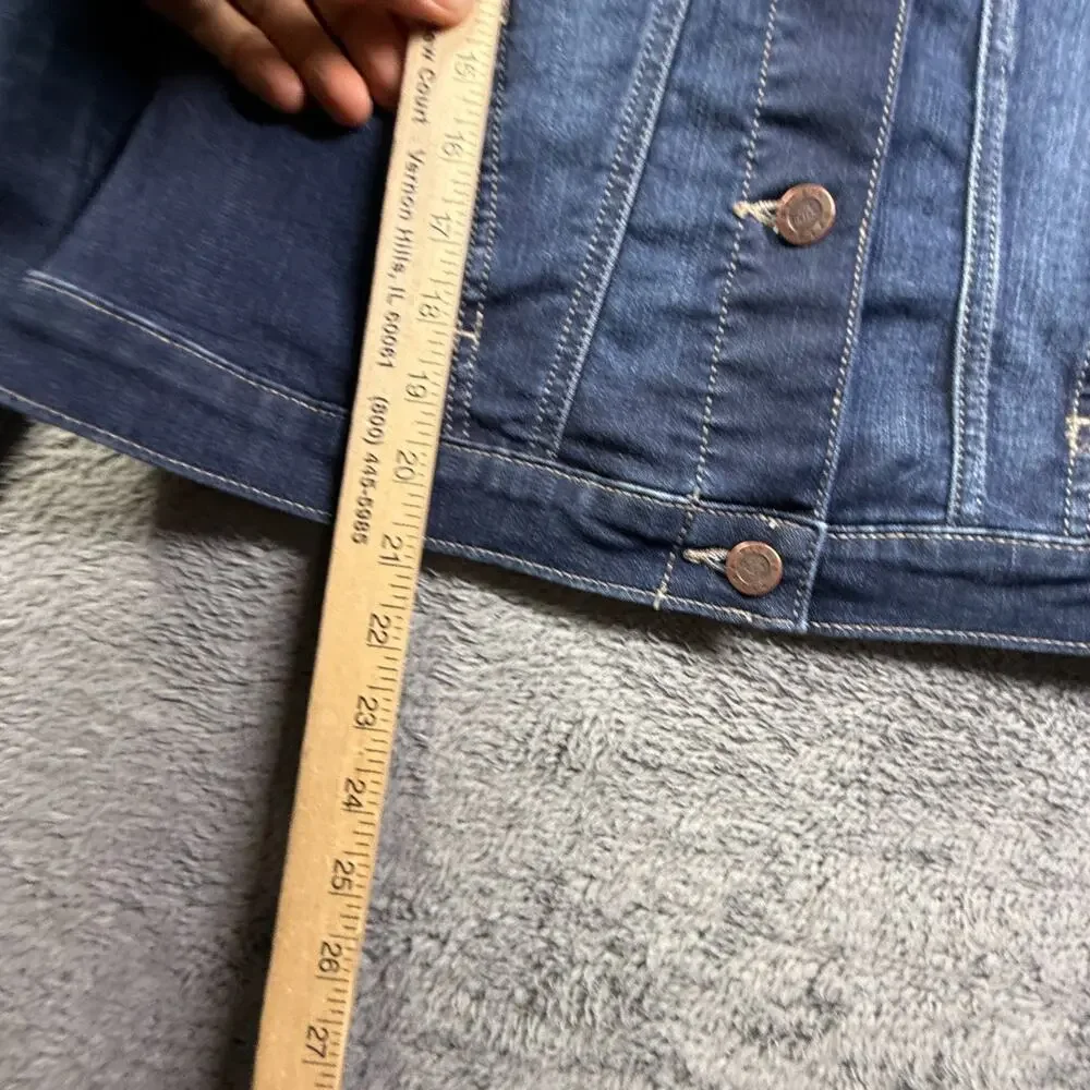 Riders by Lee Indigo Women's Denim Jacket Stretch S Button Cowgirl Western - Picture 3 of 5